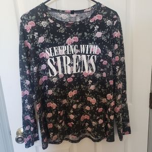 "Sleeping with Sirens" Band Long Sleeve Floral